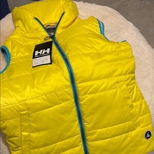 NWT Helly Hansen Vibrant Yellow Quilted Vest